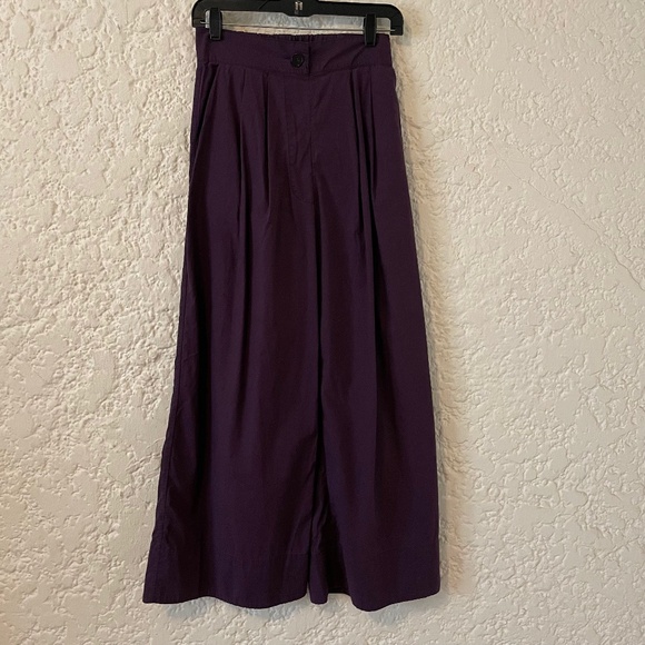 Rachel Comey Coxsone Wide Leg Crisp Cotton Pants Size 4 Purple Eggplant $479 - Picture 5 of 15